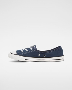 Converse Ballet Lace Chuck Taylor All Star Női Slip On Fekete/Fehér/Sötétkék | EBZYKFN-HU